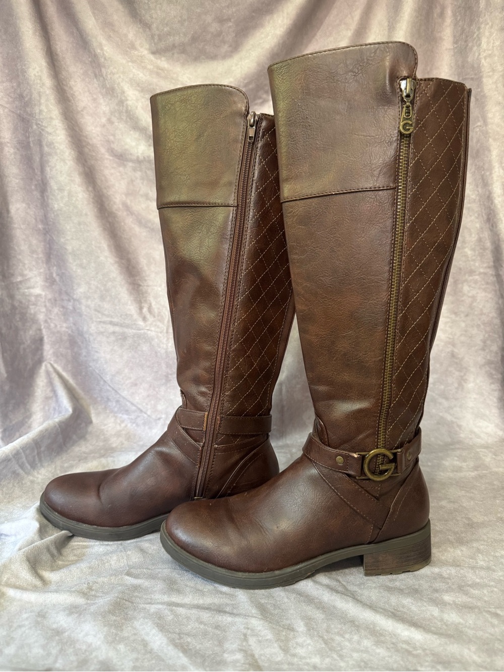 G by Guess Women's Knee-High Leather Riding Boots